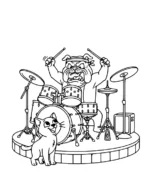 Ferocious Bulldog Drum Solo Coloring Page By Mindset Flow