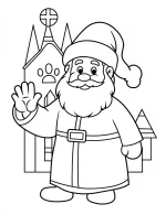 Festive Santa Claus as Priest Christmas Coloring Page by Mindset Flow