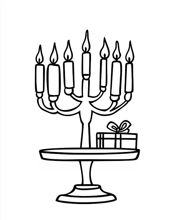 Festive Seven Candle Display Christmas Coloring Page by Mindset Flow Festive Seven Candle Display Christmas Coloring Page by Mindset Flow