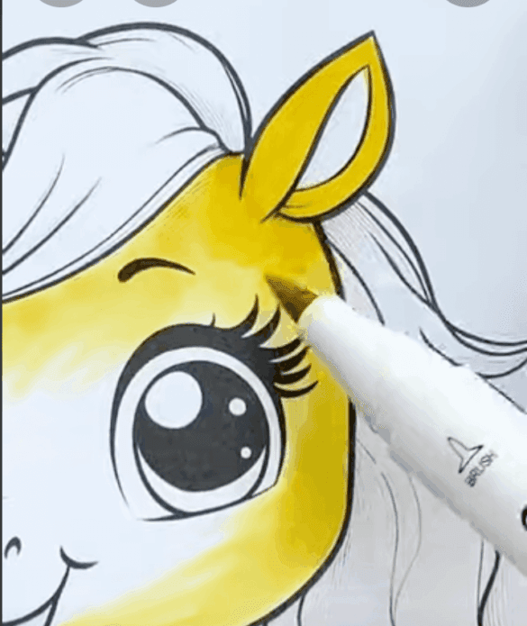 Fishing Unicorn With A Big Smile Unicorn Coloring Page-HowToVideo Fishing Unicorn With A Big Smile Unicorn Coloring Page-HowToVideo