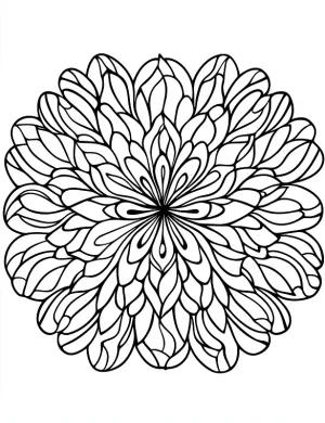 Floral Celtic Mandala Design with Intricate Petals Coloring Page by Mindset Flow