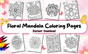 Floral Mandala Coloring Pages