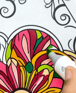 Floral Mandala Design Adult Coloring Page-HowToVideo