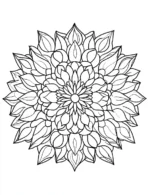 Floral Mandala Design for Coloring Flower Coloring Page By Mindset Flow