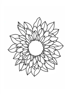 Floral Mandala Pattern Coloring Page