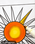 Floral Sunshine Summer Solstice Coloring Page-HowToVideo