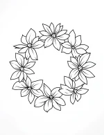 Floral Wreath Coloring Page