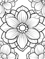 Flower Mandala Design With Multiple Layers Of Petals Coloring Page by Mindset Flow