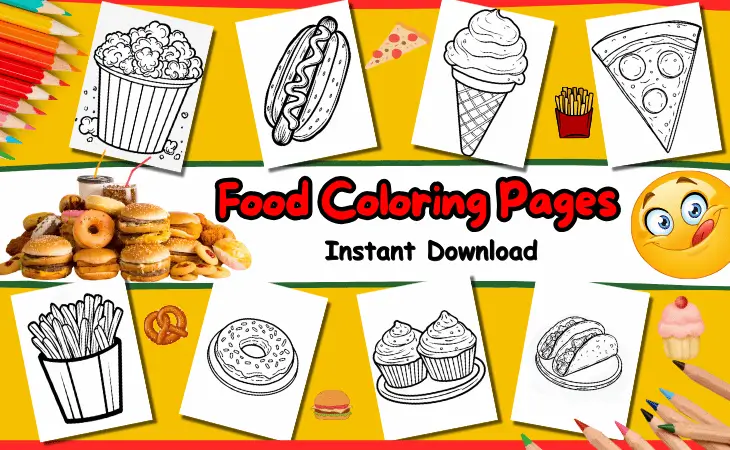 Food Coloring Pages by Mindset Flow
