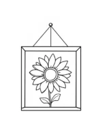 Framed Sunflower Petal Artwork Flower Coloring Page By Mindset Flow