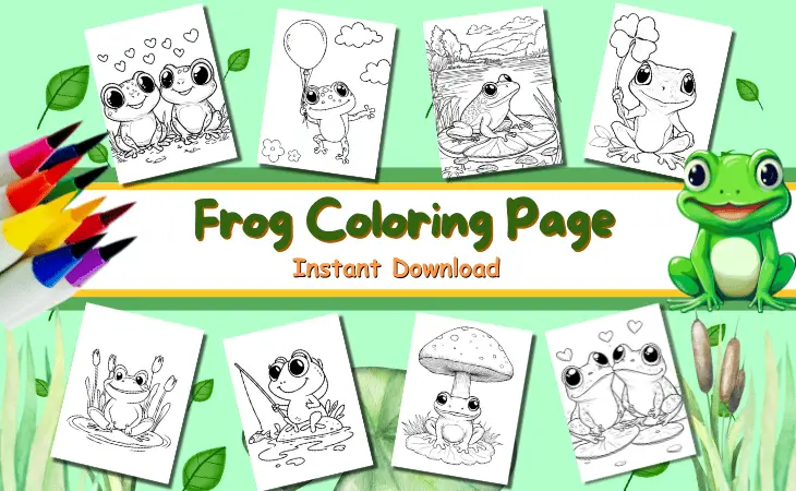 Frog Coloring Pages by Mindset Flow