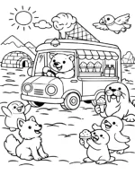 Frosty Ice Cream Truck Coloring Page By Mindset Flow