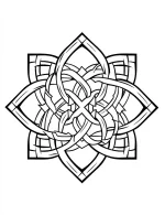 Geometric Celtic Mandala Design Coloring Page by Mindset Flow