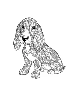 Geometric Dog Mandalas Coloring Page by Mindset Flow