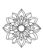 Geometric Flower Mandala Adult Flower Coloring Page By Mindset Flow