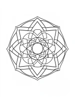 Geometric Mandala with Interlocking Star Coloring Page by Mindset Flow