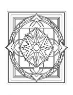 Geometric Star Pattern Coloring Page by Mindset Flow