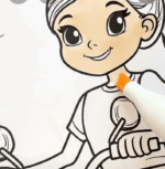 Girl Riding A Motorcycle Through The Open Road Adult Coloring Page-HowToVideo