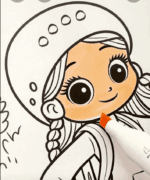 Girl Skateboarding In The Park Adult Coloring Page-HowToVideo