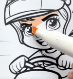 Go-Kart Racing Fun Adult Coloring Page-HowToVideo