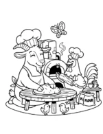 Goat Practicing Mindful Baking Coloring Page By Mindset Flow