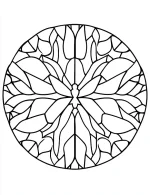 Graceful Abstract Butterfly Mandala Circular Symmetry Outline Coloring Page by Mindset Flow