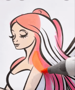 Graceful Fairy Holding a Heart Valentine Coloring Page-HowToVideo