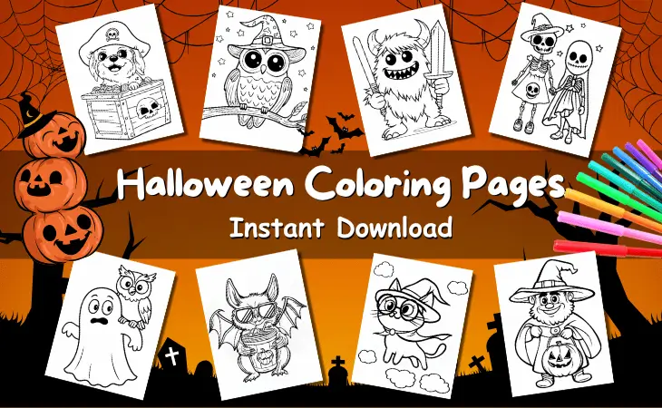 Halloween Coloring Pages by Mindset Flow