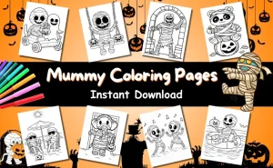 Mummy Coloring Pages
