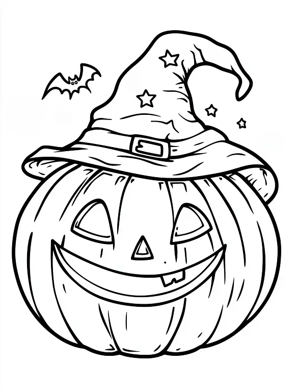 Halloween Pumpkin Wearing Pajama Hat Coloring Page by Mindset Flow Halloween Pumpkin Wearing Pajama Hat Coloring Page by Mindset Flow