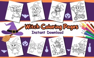 Witch Coloring Pages