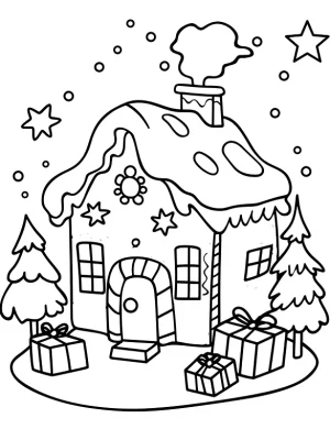 Handcrafted Gingerbread House Christmas Scene Holiday Décor By Mindset Flow