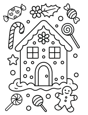 Handmade Gingerbread House with Edible Christmas Decorations By Mindset Flow
