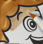 Happy Boy Running with Easter Egg Coloring Page-HowToVideo