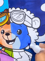 Happy Lion Flying Airplane Summer Coloring Page How to Video