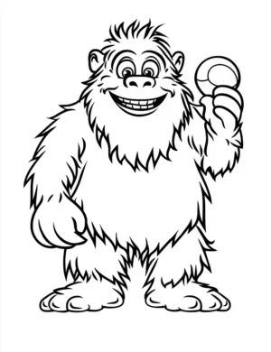 Happy Snowman Holding Ornament Christmas Coloring Page By Mindset Flow