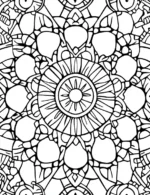 Harmonious Seamless Geometric Mandala Pattern Coloring Page by Mindset Flow