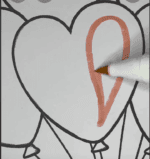 Heart Balloons Coloring Page for Valentine's Day-HowToVideo