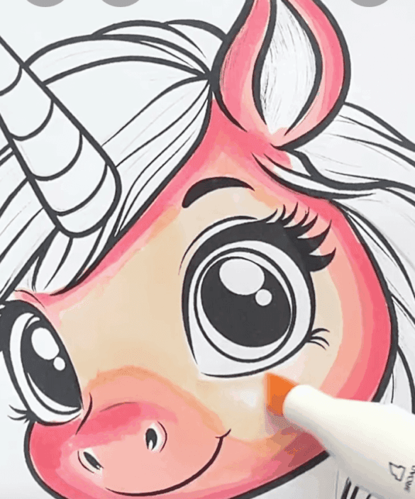 Heart-Shaped Chest Unicorn In A Playful Pose Unicorn Coloring Page-HowToVideo Heart-Shaped Chest Unicorn In A Playful Pose Unicorn Coloring Page-HowToVideo