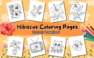 Hibiscus Flower Coloring Pages