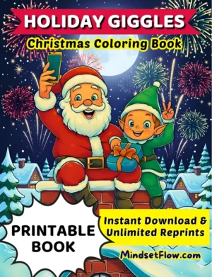 Holiday Giggles Christmas Coloring Book Digital Version By Mindset Flow