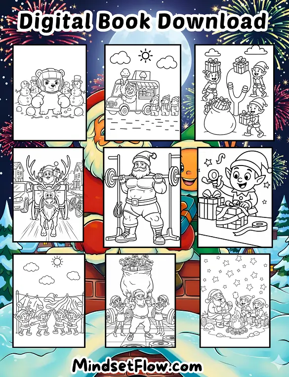 Holiday Giggles Christmas Coloring Book Digital Version By Mindset Flow Preview 3 Holiday Giggles Christmas Coloring Book Digital Version By Mindset Flow Preview 3