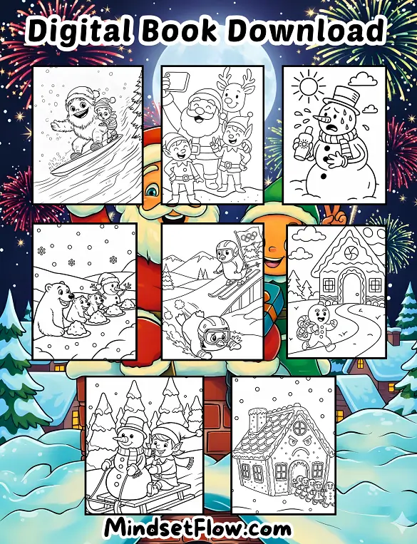 Holiday Giggles Christmas Coloring Book Digital Version By Mindset Flow Preview 4 Holiday Giggles Christmas Coloring Book Digital Version By Mindset Flow Preview 4