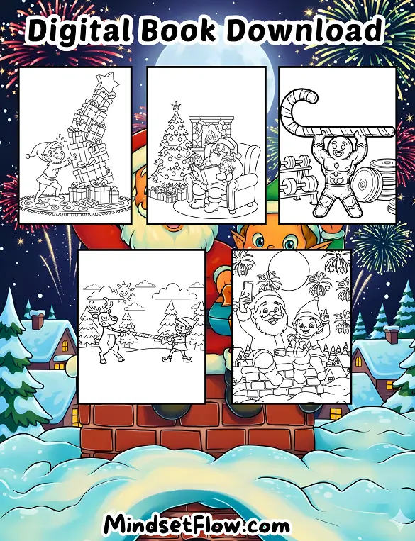 Holiday Giggles Christmas Coloring Book Digital Version By Mindset Flow Preview 5 Holiday Giggles Christmas Coloring Book Digital Version By Mindset Flow Preview 5