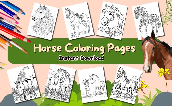 Horse Coloring Pages by Mindset Flow