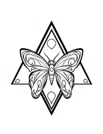 Intricate Butterfly Mandala with Flowing Wings Coloring Page by Mindset Flow