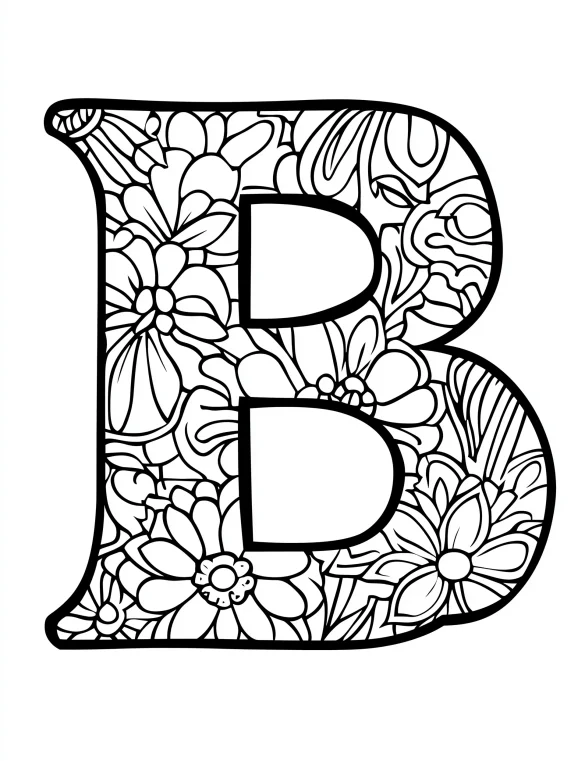 Intricate Floral Mandala-like Patterns Coloring Page