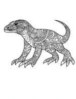 Intricate Geometric Lizard Patterns Coloring Page by Mindset Flow