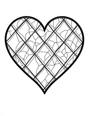 Intricate Heart Pattern With Flowing Lines Coloring Page By Mindset Flow