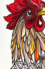 Intricate Rooster Design Adult Coloring Page How To Video